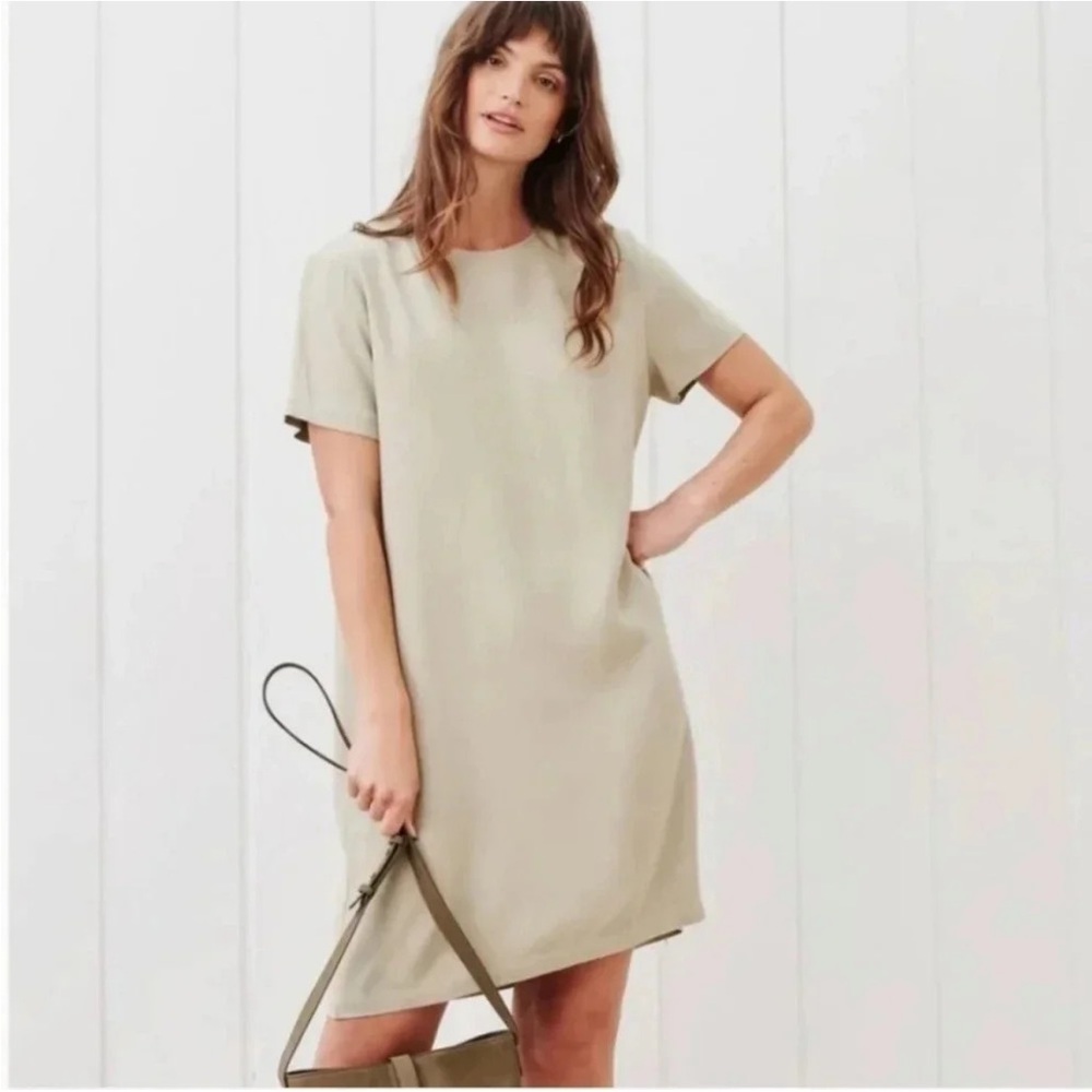 Jenni Kayne Palmer Crepe 100% Viscose Dress in Willow Size Small